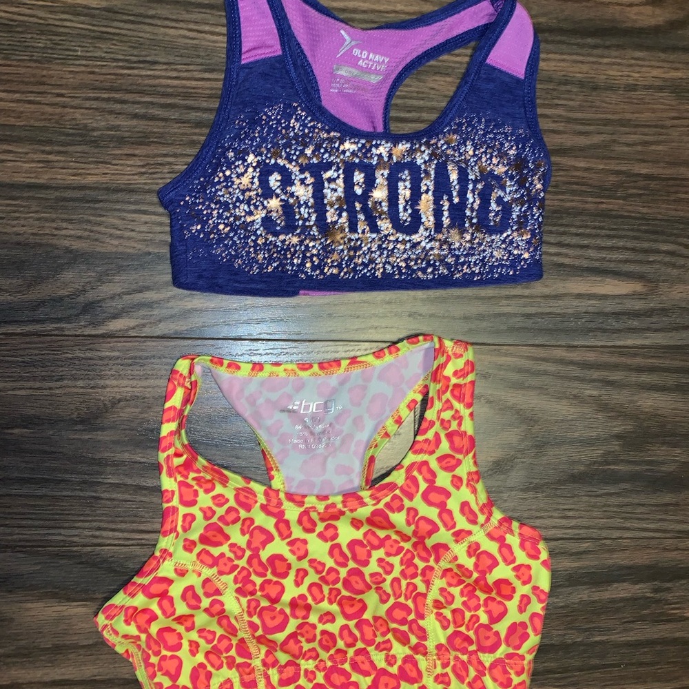 Girls sports bras